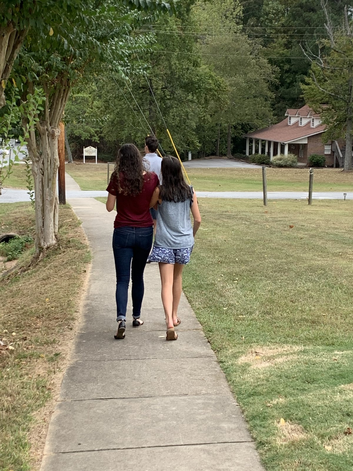 Neighbors out walking their dogs in Norcross